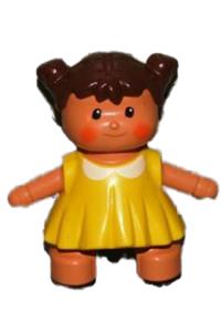 Duplo Figure Doll, Lisa's Baby, Yellow Dress 31312pb02