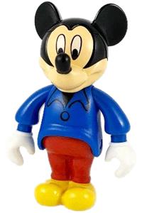 Mickey Mouse Minifigure - Mickey Mouse figure wearing a blue shirt and red pants - 33254b