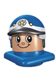 Primo figure with a policeman head wearing a Primo set helmet - 45219c01