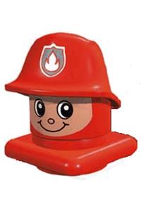 Primo Figure Head Fireman with Helmet 45219c02
