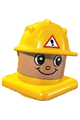 Primo Figure Head Construction Worker with Helmet - 45219c04