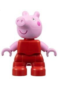 Duplo Peppa Pig - Peppa Pig Lego Ville Duplo figure in a red plain outfit - 47205pb114