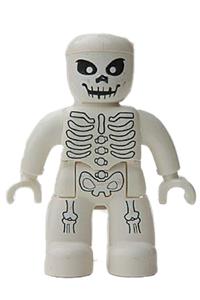 Duplo Skeleton - Lego Ville Duplo figure featuring a skeleton minifigure - 47394pb049