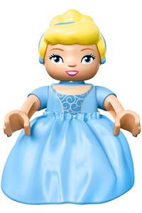 Duplo Cinderella - Disney Princess Cinderella with a bright light blue headband in Duplo Figure Lego Ville style - 47394pb149