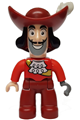 Duplo Figure Lego Ville, Never Land Pirates, Captain Hook - 47394pb164