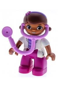 Duplo Dottie McStuffins - Female Duplo Figure from Lego Ville named Dottie McStuffins with attached stethoscope - 47394pb201