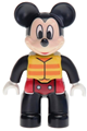 Duplo Ville Mickey Mouse figure wearing a life jacket - 47394pb219