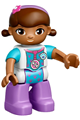 Duplo Figure Lego Ville, Female, Dottie McStuffins, Medium Lavender Legs - 47394pb223