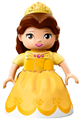 Duplo Figure Lego Ville, Disney Princess, Belle, Reddish Brown Hair, Bright Light Yellow Tiara - 47394pb239