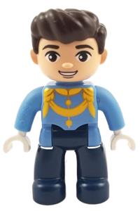 Duplo Prince Charming - Lego Ville Duplo figure Disney Princess Cinderella's Prince Charming wearing reddish brown hair - 47394pb241