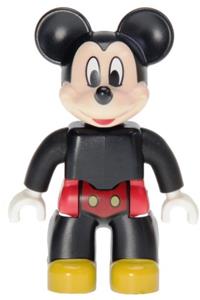 Duplo Mickey Mouse - Lego Ville Duplo figure resembling Mickey Mouse, wearing a red swimsuit - 47394pb257