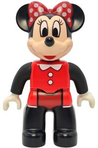Duplo Minnie Mouse - Duplo figure of Minnie Mouse wearing a red swimsuit - 47394pb258