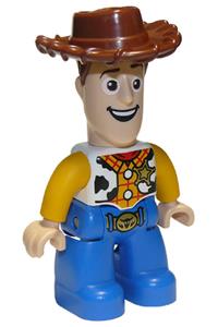 Duplo Figure Lego Ville, Male, Woody with Open Mouth Pattern 47394pb275