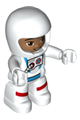 Duplo Figure Lego Ville, Astronaut Male, White Spacesuit and Helmet - 47394pb309