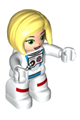 Female astronaut wearing a white spacesuit from the Duplo Figure Lego Ville series - 47394pb310