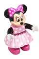 Duplo Figure Lego Ville, Minnie Mouse, Bright Pink Top with Polka Dots and Black Sleeves, Dark Pink Legs - 47394pb319