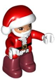 Duplo Figure Lego Ville, Male, Santa with Dark Red Legs, Red Jacket and Hat - 47394pb337