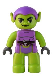 Duplo Figure Lego Ville, Green Goblin, Medium Lavender Outfit 47394pb338