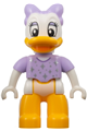 Duplo Figure Lego Ville, Daisy Duck, Lavender Bow and Shirt, Silver Sparkles and Dots (6438507) - 47394pb345