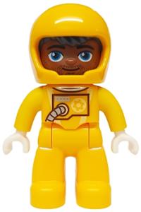 Duplo Figure Lego Ville, Astronaut Male, Bright Light Orange Spacesuit and Helmet (6472609) 47394pb353