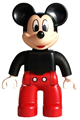 Mickey Mouse from Lego Ville wearing a black plain shirt - 47394pb363