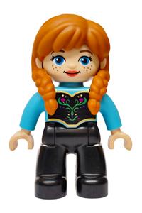 Duplo Disney Princess Anna - Disney Princess Anna Duplo figure wearing a medium azure top - 47394pb371