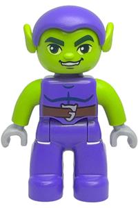 Duplo Green Goblin - Duplo Figure Lego Ville Green Goblin with a dark purple outfit - 47394pb382