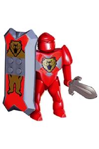 Santis Minifigure - Santis from Knights Kingdom II with a bear pattern, a special Nestle promotional figure - 51801s