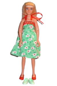 Scala Doll Emma - Scala doll Emma wearing a green dress - 72055
