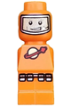 Orange microfigure dressed in a lunar command suit - 85863pb013