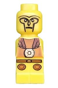 Microfigure Minotaurus Gladiator Yellow - Tiny yellow minotaur gladiator microfigure - 85863pb016