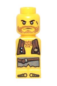 Microfigure Pirate Plank Pirate Yellow - Microfigure pirate with a plank accessory dressed in yellow - 85863pb020