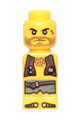 Microfigure pirate with a plank accessory dressed in yellow - 85863pb020