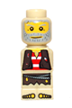 Microfigure pirate with a plank, wearing a pirate hat in tan color - 85863pb022