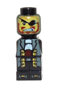 Microfigure Pirate Plank Pirate Captain - Microfigure pirate captain with a plank - 85863pb023