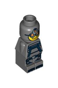 Microfigure Magma Monster Dark Bluish Gray - Tiny microfigure of a magma monster in dark bluish gray - 85863pb027