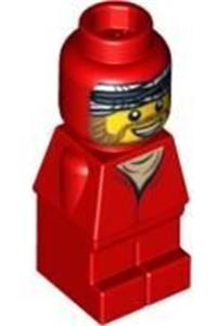 Microfigure Orient Bazaar Merchant Red (With Belt) - Red Orient Bazaar merchant microfigure wearing a belt - 85863pb030
