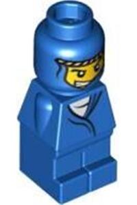 Microfigure Orient Bazaar Merchant Blue - Microfigure merchant from the Blue Orient Bazaar with a belt - 85863pb031