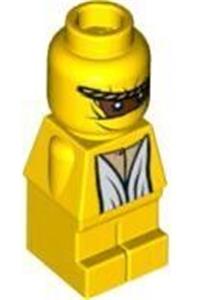 Microfigure Orient Bazaar Merchant Yellow - Merchant microfigure in yellow attire with a belt - 85863pb032