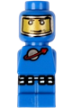 Blue microfigure astronaut involved in a meteor strike - 85863pb044
