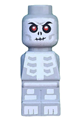 Light bluish gray Ninjago skeleton microfigure - 85863pb053