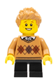 Boy, Medium Nougat Argyle Sweater, Black Legs, Medium Nougat Hair
