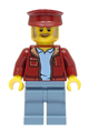 Fishing Boat Captain - Dark Red Jacket and Hat - adp052