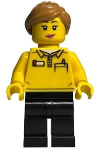 LEGO Store Employee, Female, Ponytail, Black Legs adp055
