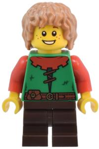Mushroom House Forest Elf - Forest elf with medium nougat hair - adp127