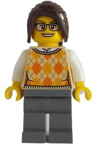 LEGO Brick Cross Train Station Ticket Vendor adp129 BrickEconomy