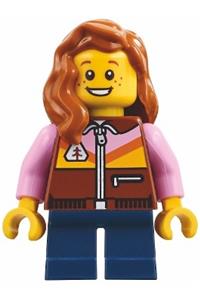 Harbormaster's Office Child - Child from Harbormaster's Office with dark orange hair, wearing a reddish brown jacket and dark blue short legs - adp155