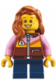 Child from Harbormaster's Office with dark orange hair, wearing a reddish brown jacket and dark blue short legs - adp155