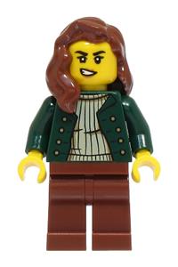 Lost City Explorer Female - Female Lost City Explorer with reddish brown hair, wearing a dark green open jacket and reddish brown legs - adp158