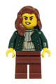 Female Lost City Explorer with reddish brown hair, wearing a dark green open jacket and reddish brown legs - adp158